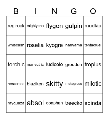 asapjoey's pokemon bingo Card