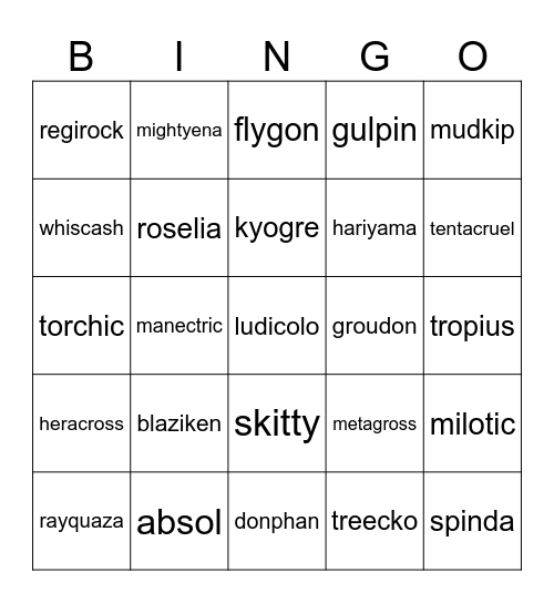 asapjoey's pokemon bingo Card