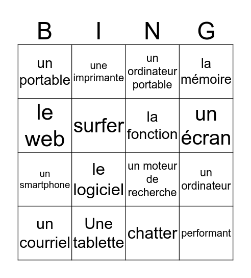 La technologie Bingo Card