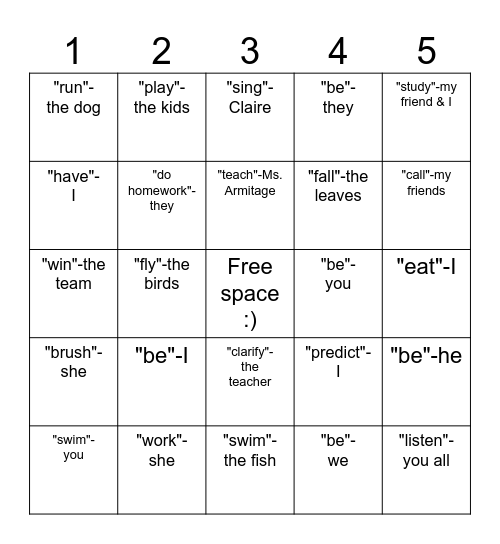 Make some lines on it Bingo Card
