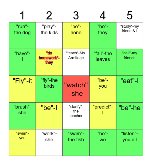 Make some lines on it Bingo Card