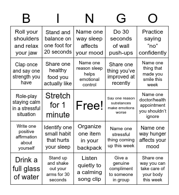 ABC Please Bingo Card