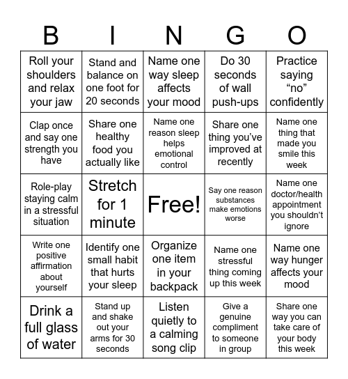 ABC Please Bingo Card