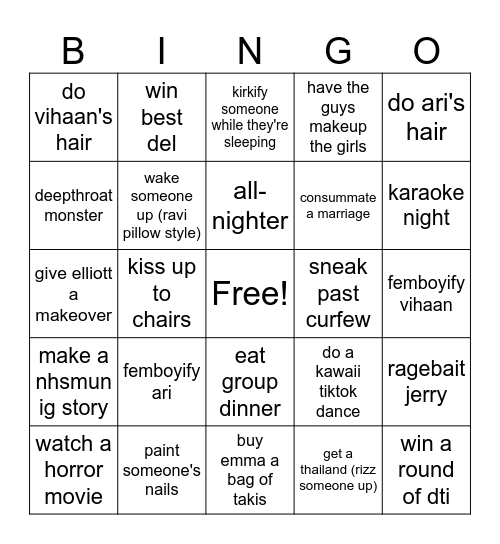 nhsmun bingo Card