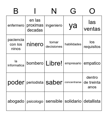 Reporteros 2 5.2 Bingo Card