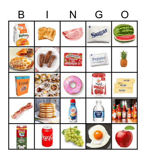BIG BREAKFAST Bingo Card