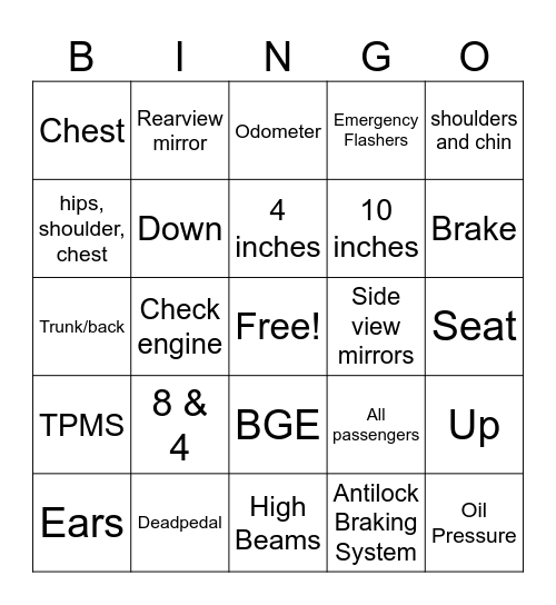 Module 2 Bingo Card