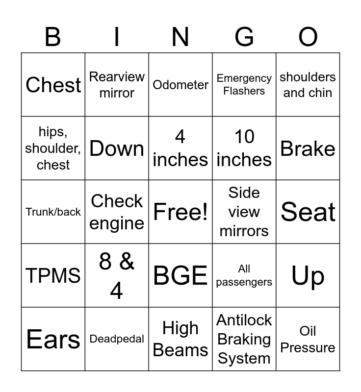 Module 2 Bingo Card