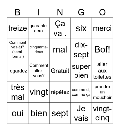 Max Franco Bingo Card