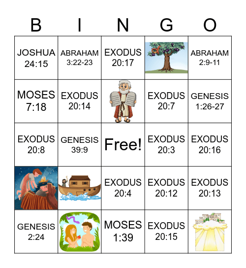 OLD TESTAMENT MASTERY BINGO Card