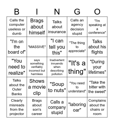 Don's Bingo Card