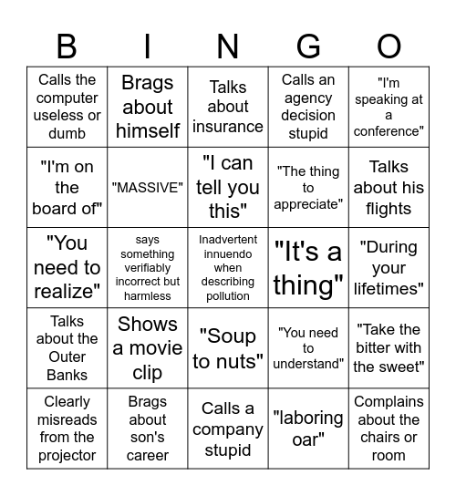 Don's Bingo Card