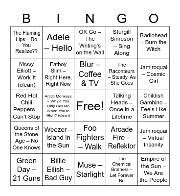 Wild Concepts Bingo Card