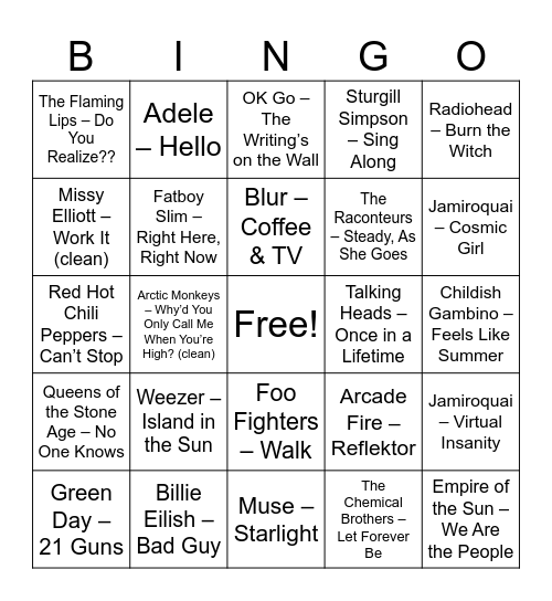 Wild Concepts Bingo Card