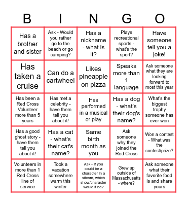 Icebreaker BINGO Card