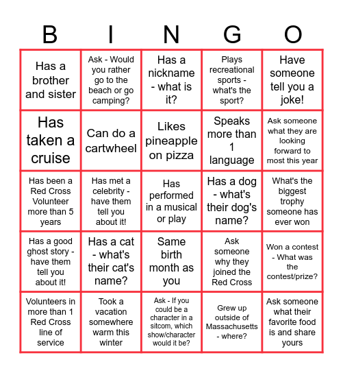 Icebreaker BINGO Card