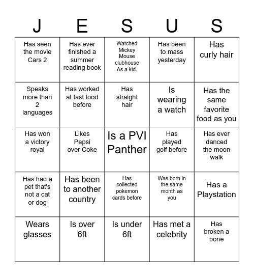 Bingo Card
