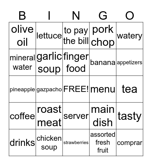 Capitulo siete Bingo Card