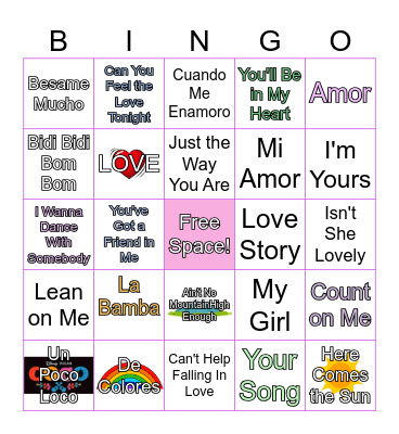 Heart Month BINGO Card
