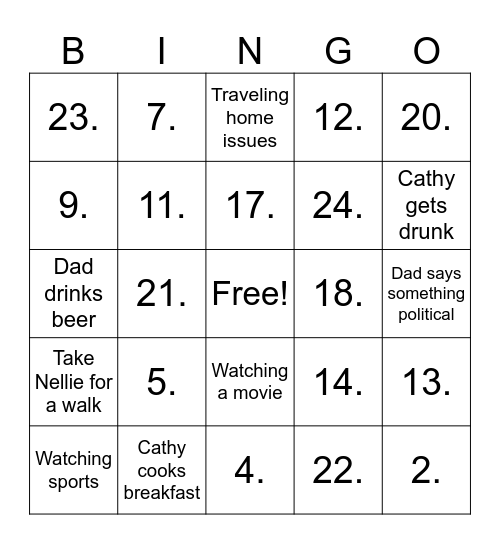 Florida 2025 Bingo Card