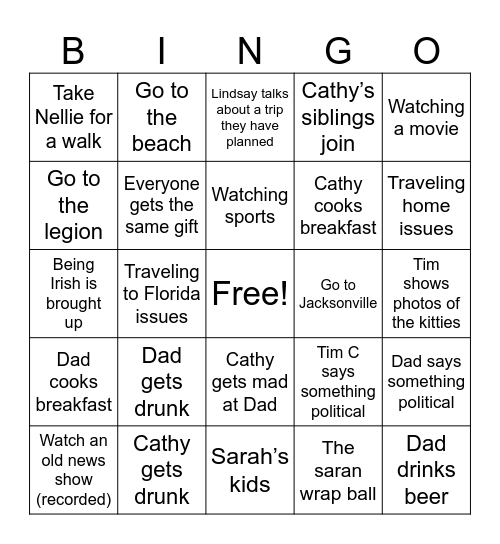 Florida 2026 Bingo Card