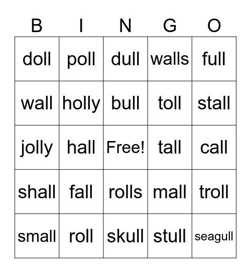 _all, _ull, _oll Bingo Card