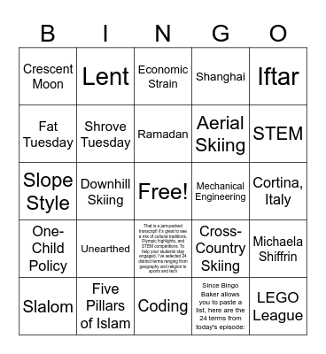CNN 10 2/19/26 Bingo Card