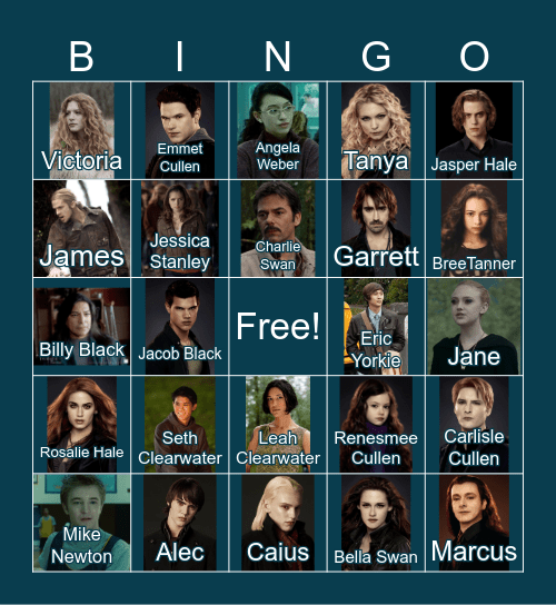 Twilight Bingo Card