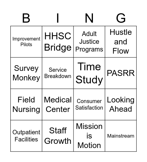 CHCS- Executive Team Meeting- ABH Bingo Card