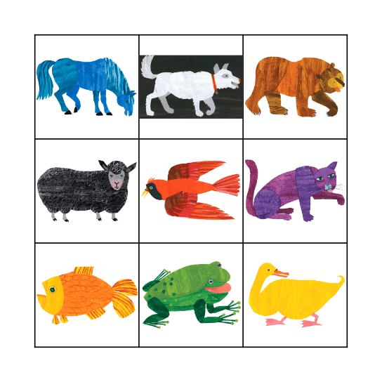 Barna Mackó mit látsz? Bingo Card