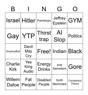 Instagram Bingo Card