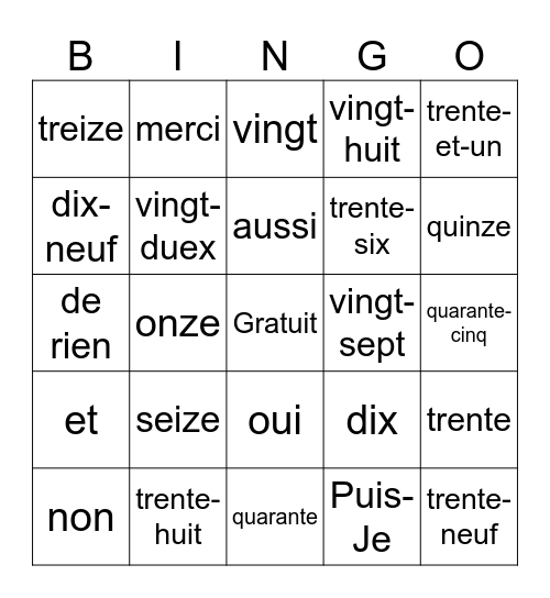 Marcel Niedbala Bingo Card