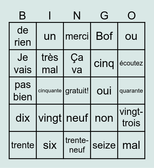 Harper Beers Bingo Card
