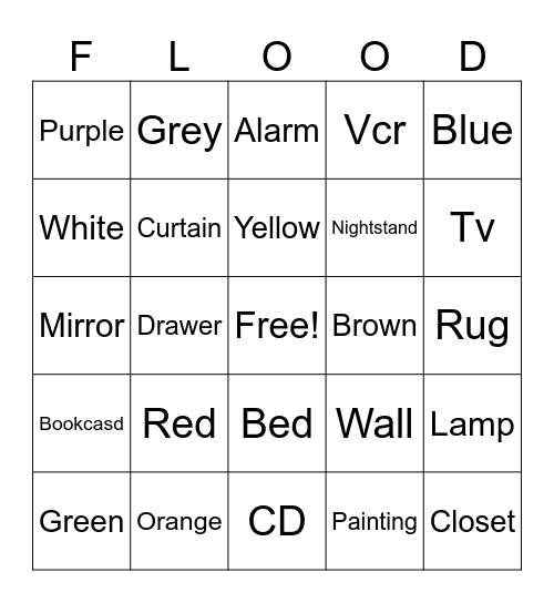 Flood the school Bingo Card