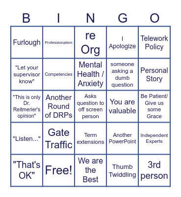 Town Talk with Dr. Reitmeier Bingo Card