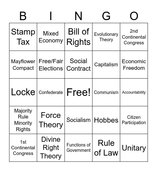 February 19, 2025 Bingo Card