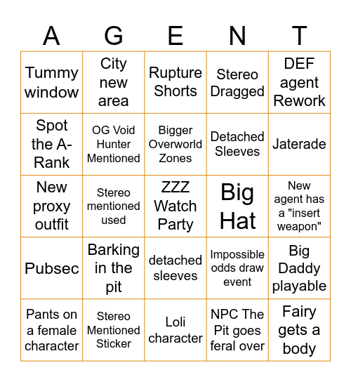 3.0 Livestream ZZZ BINGO Card