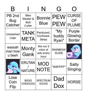 SALTY DOLPHIN BINGO Card