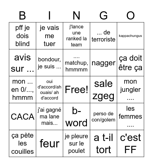 Bingo Martin V2 Bingo Card