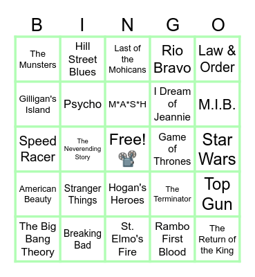 MUSIC BINGO at the Ann Arbor Eagles!  🍿Movies and TV #1!📺 Bingo Card