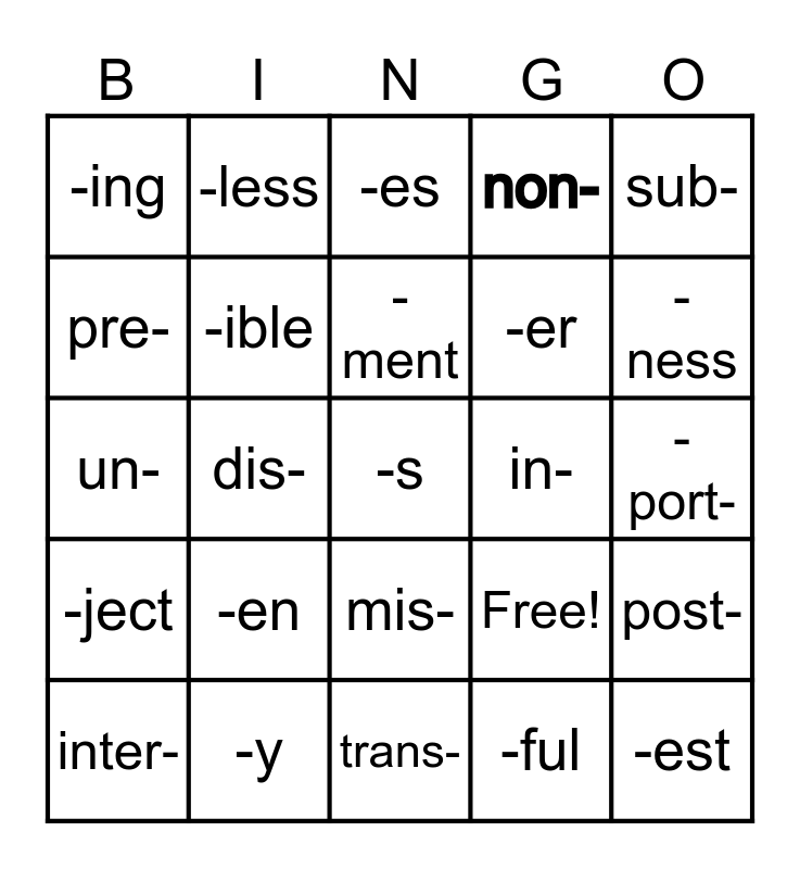 Term 3 Phonogram Bingo Card