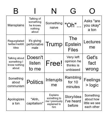 :) Bingo Card