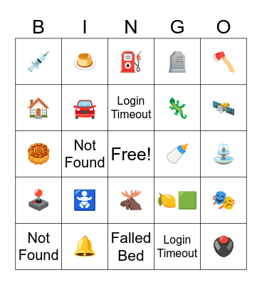 Emoji Bingo Card