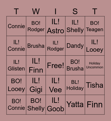 ULTIMATE Twisted Bingo Card