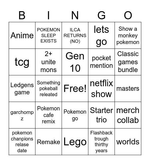 pokemon day 2026 Bingo Card