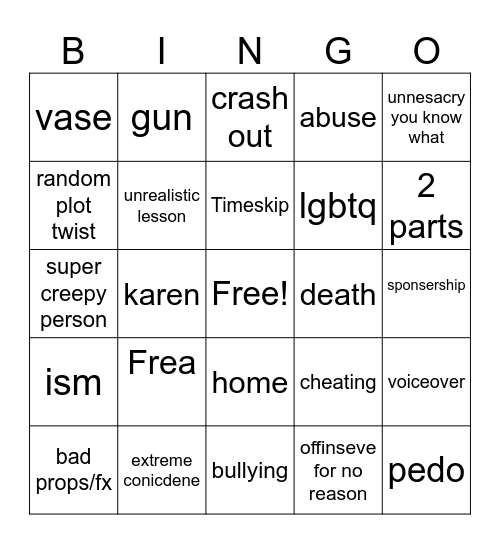 tt bingo Card
