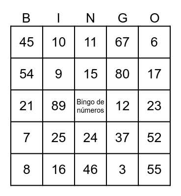 PAGALOGO Bingo Card