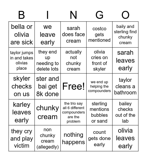 what will happen tomorrow Bingo Card