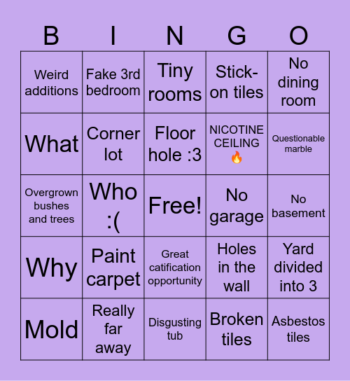 HouseUntitled Bingo Card