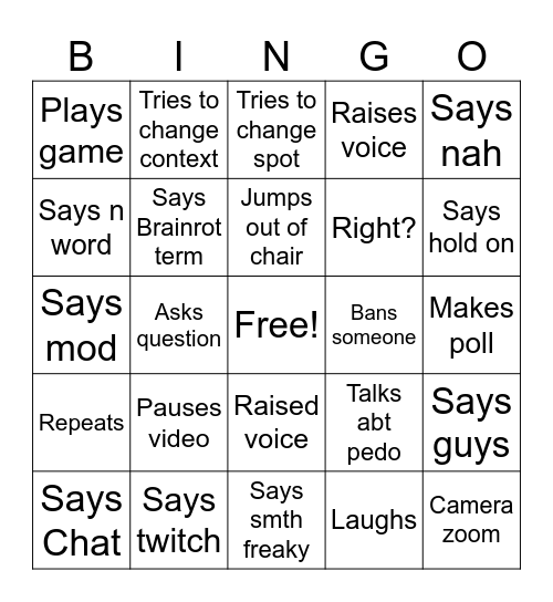 Ducky Dee Bingo Card